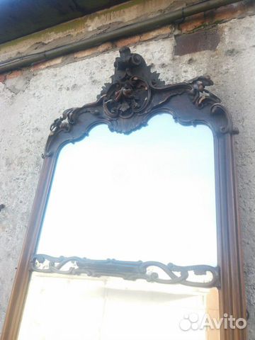 Старинное зеркало напольное с консолью