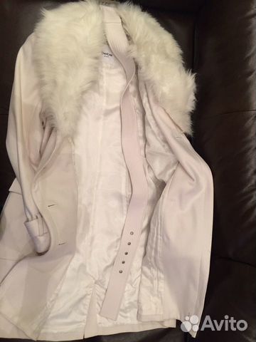 Белое п/шерстяное зимнее пальто bebe оригинал Белое п/шерстяное зимнее пальто bebe оригинал