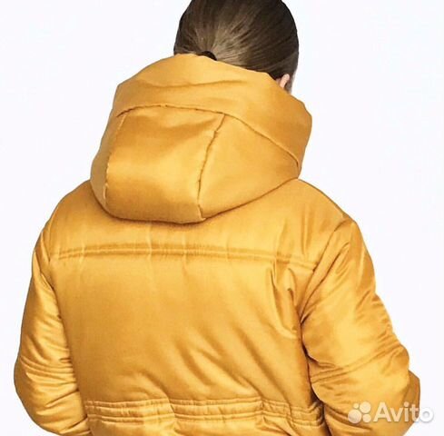 Пуховик золотой теплый