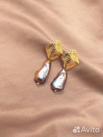 Серьги с барочным жемчугом