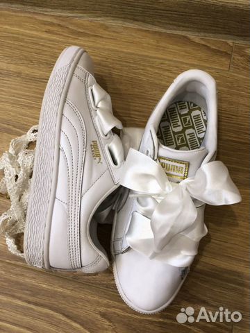 Кроссовки белые Puma basket Кроссовки белые Puma basket