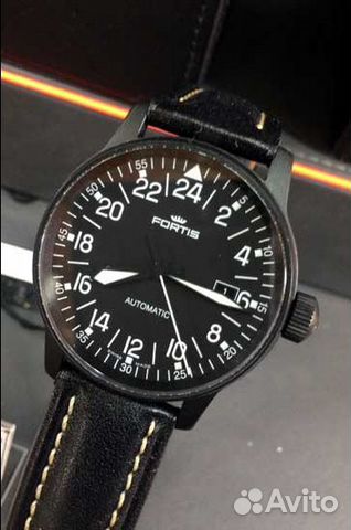 Часы Fortis 596.18.41L.01 Pilot Black 24H Limited