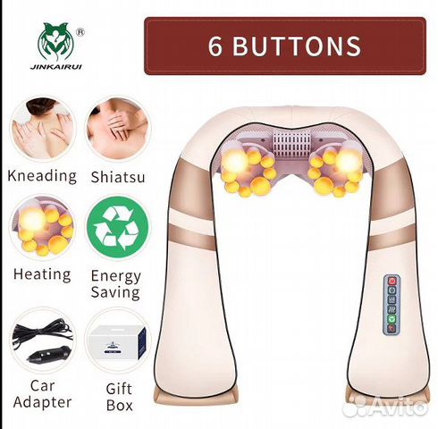 Массажер электрический для шеи, спины и плеч 6 кн
