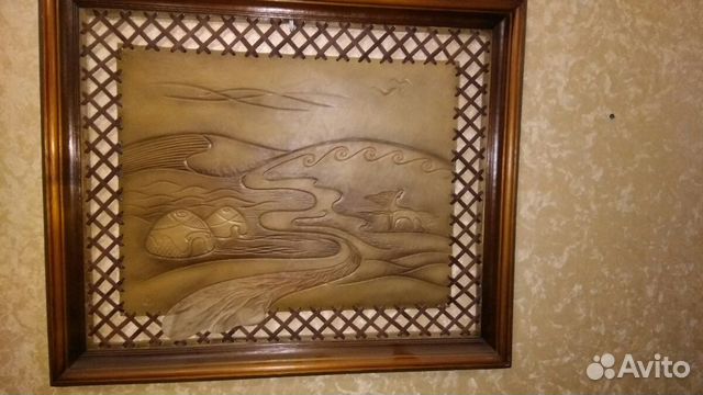 Картина из натуральной кожи