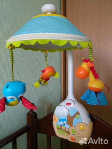 Мобиль в кроватку + 5 погремушек в подарок Мобиль в кроватку + 5 погремушек в подарок