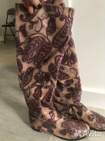 Высокие сапоги из натуральной кожи