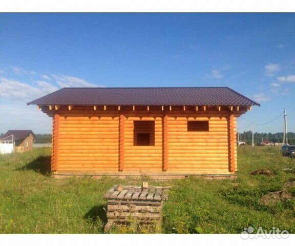 Сруб бани 8х8 м из зимнего леса. Оцилиндр. бревно Сруб бани 8х8 м из зимнего леса. Оцилиндр. бревно