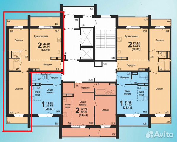 2-к квартира, 57.9 м², 10/18 эт.