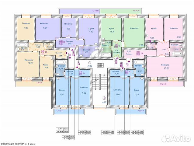 1-к квартира, 42 м², 1/4 эт.