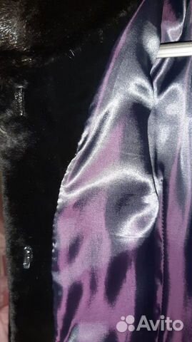 Шуба из мутона, отделка норка Шуба из мутона, отделка норка