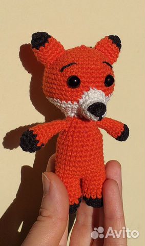 Лисенок вязаный игрушка