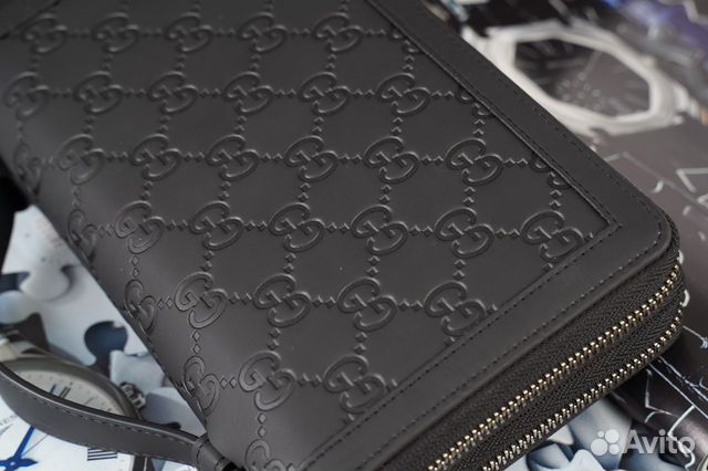 Клатч барсетка кошелек на молнии портмоне GG Gucci