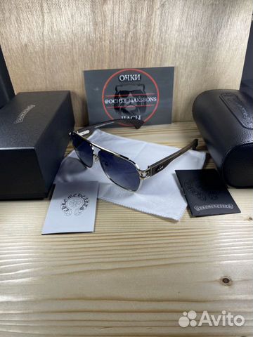 Очки chrome hearts с деревянными душками