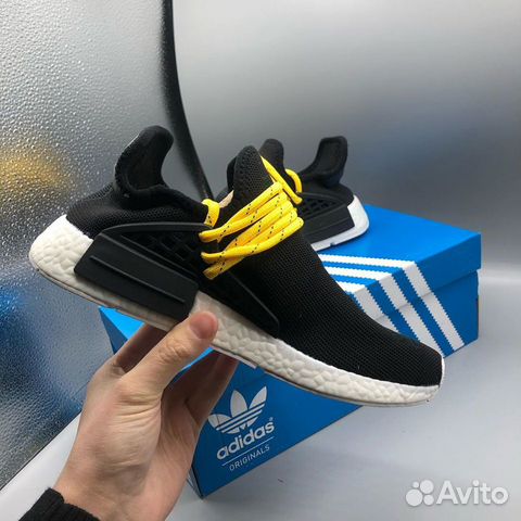 Adidas NMD Human Race (Black/Yellow) чёрные Adidas NMD Human Race (Black/Yellow) чёрные