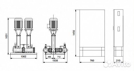 Grundfos Hydro MX CR 120-2 Станция пожаротушения
