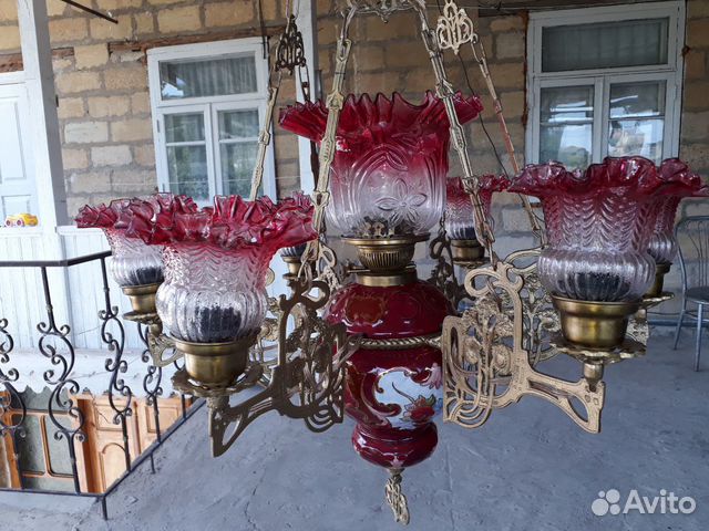 Люстра старинная бронза