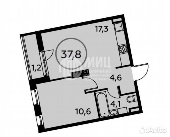 1-к квартира, 37.8 м², 5/17 эт. 1-к квартира, 37.8 м², 5/17 эт.