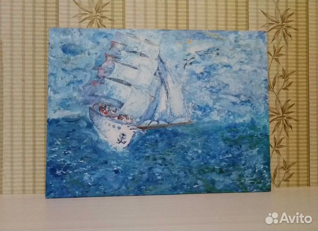Картина на холсте Парусник масло Картина на холсте Парусник масло