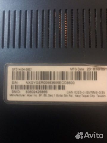 Acer Swift 3 2018 года