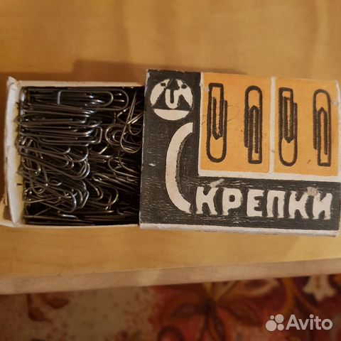 Скрепки канцелярские, СССР. Упаковка Скрепки канцелярские, СССР. Упаковка