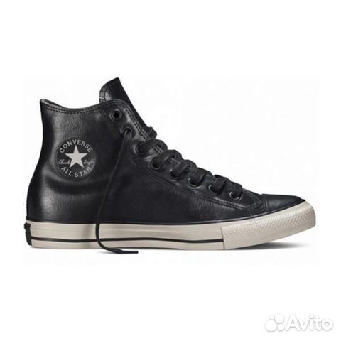 Чёрные кожаные кеды новые converse Чёрные кожаные кеды новые converse