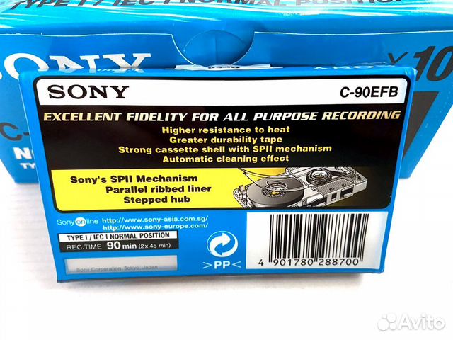 Аудиокассеты кассеты Sony EF 90 - Normal - 2