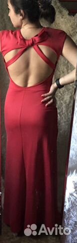 Платье вечернее красное