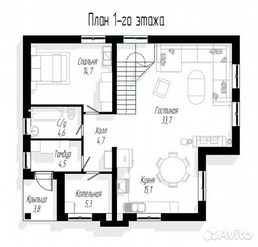 Дом 175 м² на участке 8 сот.