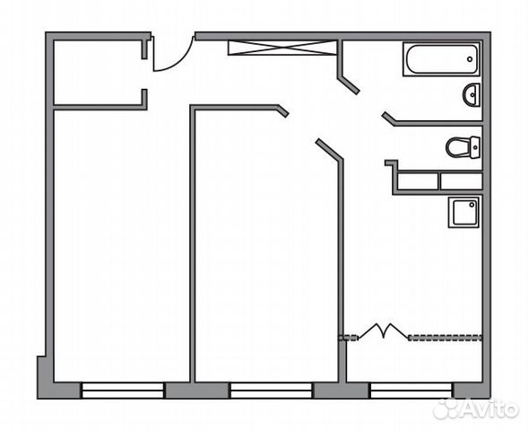 2-к квартира, 54.7 м², 6/9 эт.