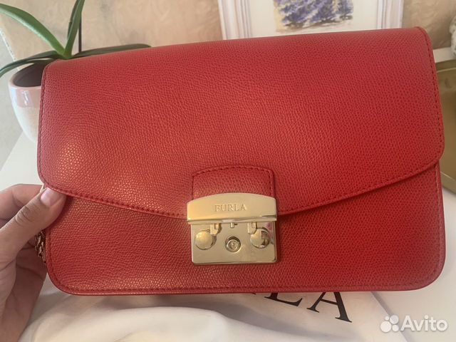 Сумка furla красная оригинал б/у Сумка furla красная оригинал б/у