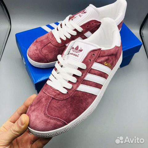 Кроссовки Adidas Gazelle бордовые