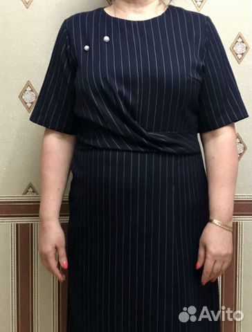 Синее платье в полоску Zarina Синее платье в полоску Zarina