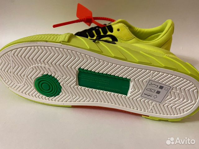 Кроссовки кеды Off-White Low Vulc Fluo Yellow