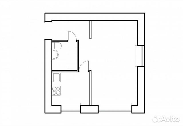 1-к квартира, 33.1 м², 2/2 эт.