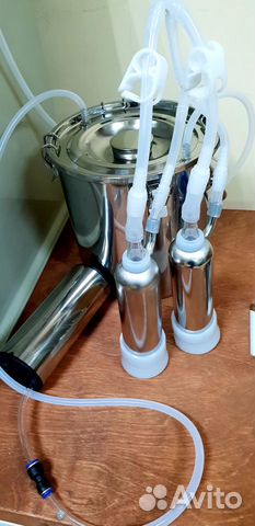 Доильный аппарат для коз на 5л Нержавеющие стаканы