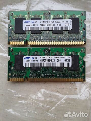 Samsung 512mb 2rx16 pc2-5300s-555-12-a3