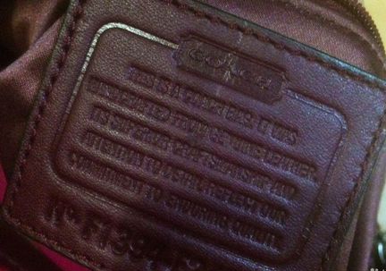 Сумка coach натуральная кожа
