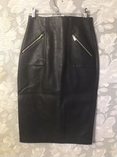 Юбка карандаш Zara из экокожи новая