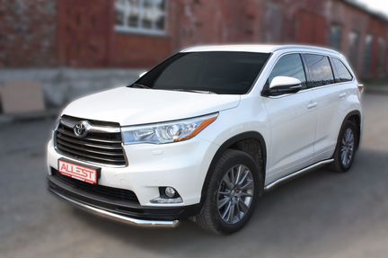 Обвес нержавейка пороги уголки Toyota Higlander