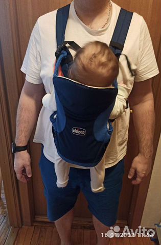 Рюкзак-кенгуру Chicco GO (от 3,5 до 9 кг) Blue Wav