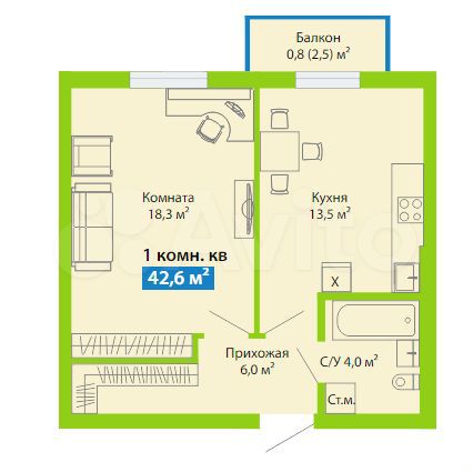 1 комнатная квартира пермь гайва