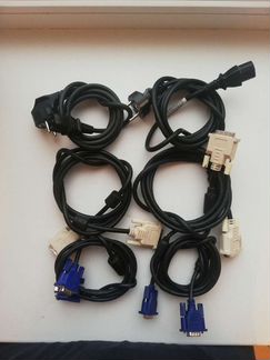 Кабель для пк DVI, VGA, hdmi, DP, сетевые, SATA дл