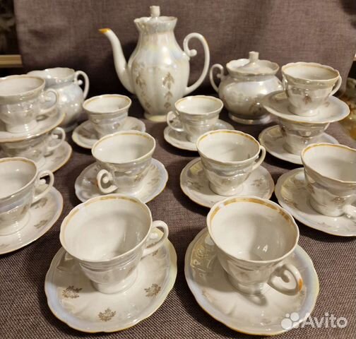 Сервиз фарфор на 12 персон. СССР, винтаж