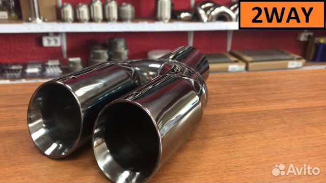 Насадка на глушитель двойная 57*63*215