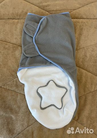Пеленка кокон флисовая на липучке