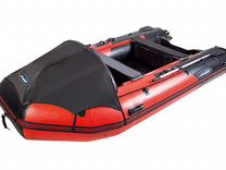 Надувная лодка gladiator e450pro красно/черный