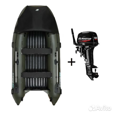 Мотор Gladiator 9,9Pro+ Лодка Gladiator E380Pro
