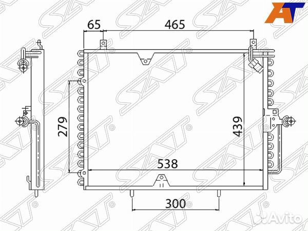 Радиатор кондиционера mercedes E-class W124 85-95