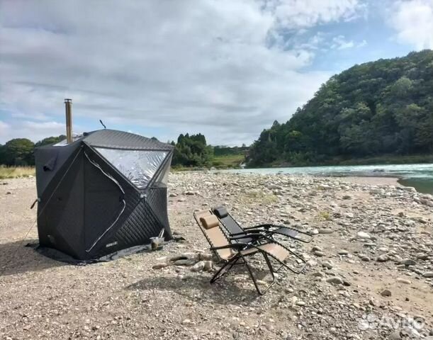 Мобильная баня с панорамным видом автомат