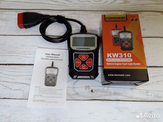 Диагностический сканер OBD II KW310